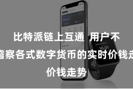 比特派链上互通  用户不错稽察各式数字货币的实时价钱走势