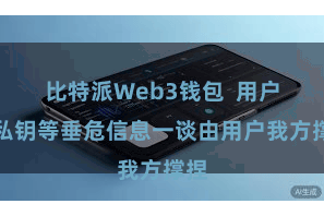 比特派Web3钱包  用户的私钥等垂危信息一谈由用户我方撑捏